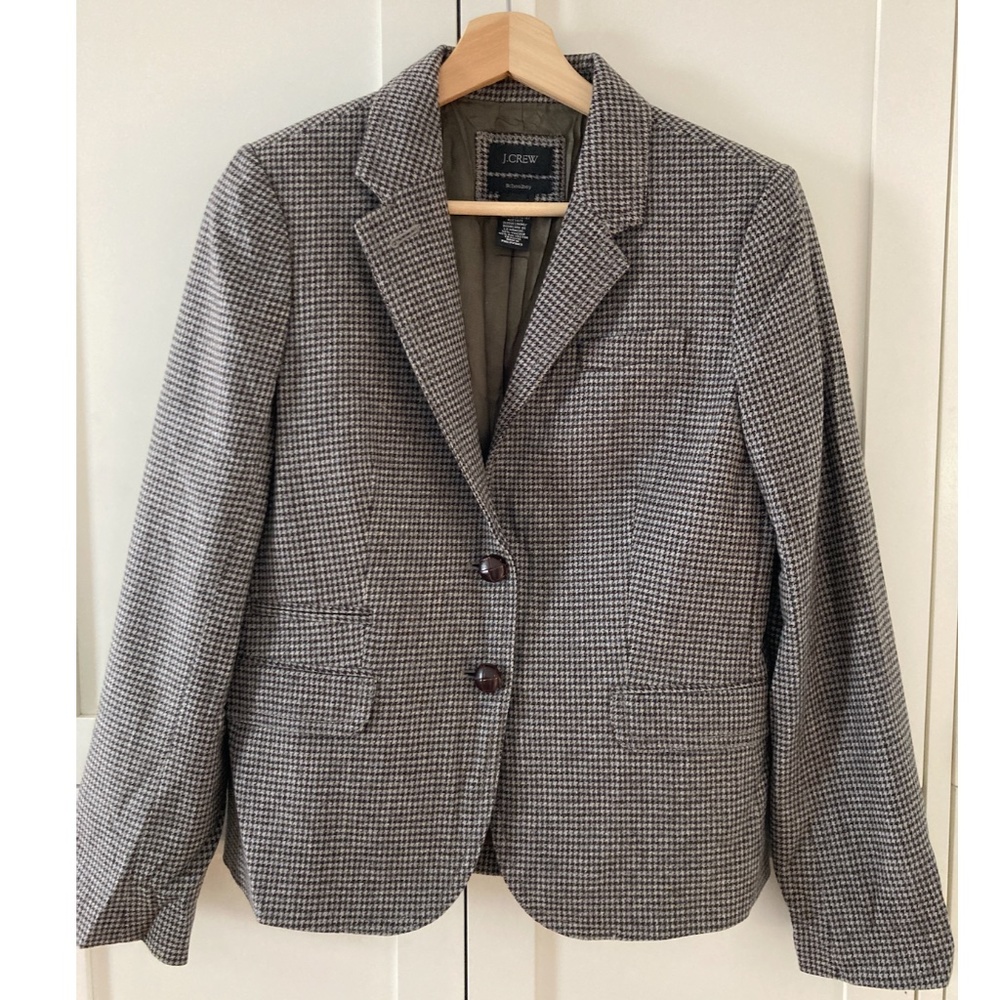 J. Crew Gray and Tan Blazer Classic Suit Jacket